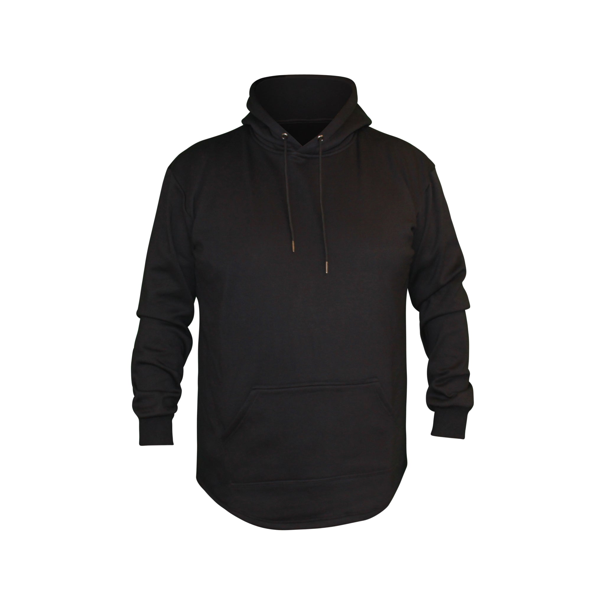 Drop Cut Hoodie-Black